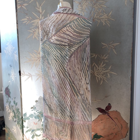 Madeleine Vionnet Accessories - Vintage Madeleine Vionnet Silk Devoré Wrap 45” x 45”